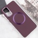 TPU чехол Bonbon Metal Style with MagSafe для Samsung Galaxy S24+ Бордовый / Plum