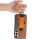 Шкіряний чохол Wallet case and straps для Samsung Galaxy S24, Коричневый / Brown