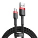 Дата кабель Baseus Cafule Type-C Cable 3A (1m) (CATKLF-B) Красный / Черный