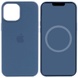 Чехол Silicone case (AAA) full with Magsafe and Animation для Apple iPhone 15 Pro (6.1") Синий / Winter blue