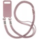 Чехол Cord case c длинным цветным ремешком для Samsung Galaxy S10 Розовый / Pink Sand