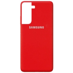 Чехол Silicone Cover (AA) для Samsung Galaxy S21+ Красный / Red