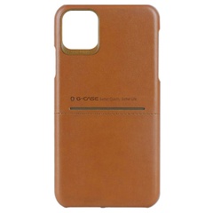 Кожаная накладка G-Case Cardcool Series для Apple iPhone 13 mini (5.4") Коричневый