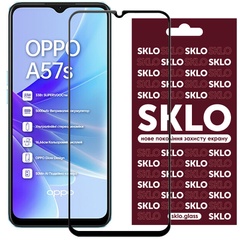 Защитное стекло SKLO 3D (full glue) для Oppo A57s / A77 / A77s Черный