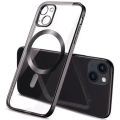 TPU чехол Glossy Plating with Magnetic Safe для Apple iPhone 13 mini (5.4") Черный