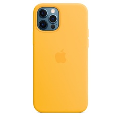 Чехол Silicone case (AAA) full with Magsafe and Animation для Apple iPhone 12 Pro / 12 (6.1") Желтый / Sunflower