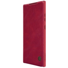 Кожаный чехол (книжка) Nillkin Qin Pro Camshield для Samsung Galaxy A14 4G/5G Красный