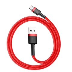 Дата кабель Baseus Cafule Type-C Cable 3A (1m) (CATKLF-B) Красный