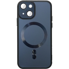 Чехол TPU+Glass Sapphire Midnight with MagSafe для Apple iPhone 14 (6.1") Черный / Black
