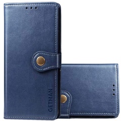 Кожаный чехол книжка GETMAN Gallant (PU) для Samsung Galaxy S21 FE Синий