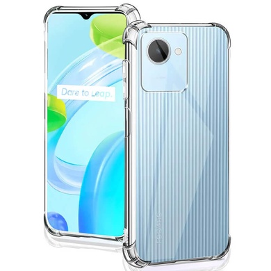 TPU чохол GETMAN Ease logo посилені кути Full Camera для Realme C30s, Безбарвний (прозорий)