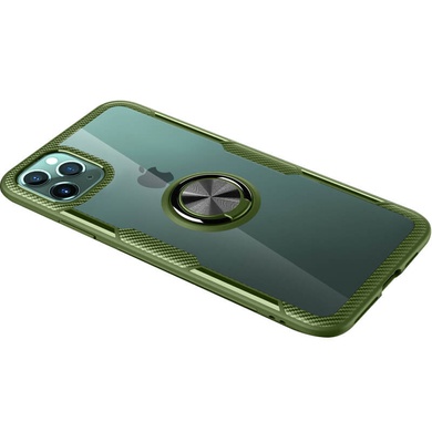 TPU+PC чохол Deen CrystalRing for Magnet (opp) для Apple iPhone 11 Pro Max (6.5 "), Бесцветный / Оливковый