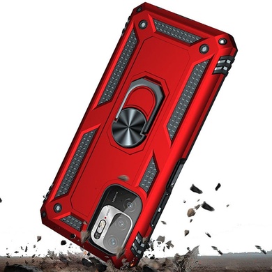 Ударостійкий чохол Serge Ring for Magnet для Xiaomi Redmi Note 10 5G / Poco M3 Pro, Червоний