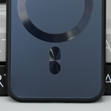 Чехол TPU+Glass Sapphire Midnight with MagSafe для Apple iPhone 14 (6.1") Черный / Black