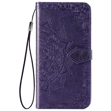 Кожаный чехол (книжка) Art Case с визитницей для Samsung Galaxy A12 / M12 Фиолетовый
