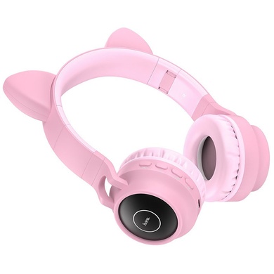 Накладні бездротові навушники Hoco W27, Рожевий