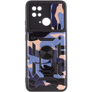 Ударопрочный чехол Camshield Serge Ring Camo для Xiaomi Poco C40 Фиолетовый / Army Purple