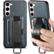 Кожаный чехол Wallet case and straps для Samsung Galaxy S24 Синий / Blue