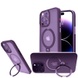 TPU+PC чехол Metal Buttons with MagSafe Colorful HQ Ring для Apple iPhone 14 Pro Max (6.7") Purple