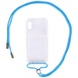 Чехол TPU Crossbody Transparent для Apple iPhone XS Max (6.5") Голубой