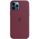 Чохол Silicone case (AAA) full with Magsafe для Apple iPhone 12 Pro / 12 (6.1 "), Бордовый / Plum