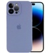 Чехол Silicone Case Full Camera Protective (AA) для Apple iPhone 14 Pro Max (6.7") Серый / Lavender Gray