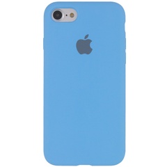 Чехол Silicone Case Full Protective (AA) для Apple iPhone 7 / 8 / SE (2020) (4.7") Голубой / Cornflower
