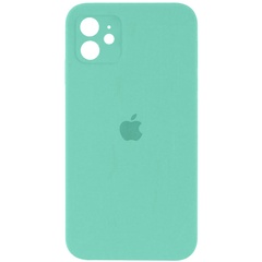 Чехол Silicone Case Square Full Camera Protective (AA) для Apple iPhone 11 (6.1") Бирюзовый / Turquoise