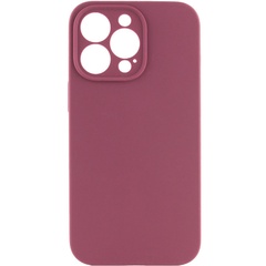 Чехол Silicone Case Full Camera Protective (AA) NO LOGO для Apple iPhone 13 Pro (6.1") Бордовый / Plum