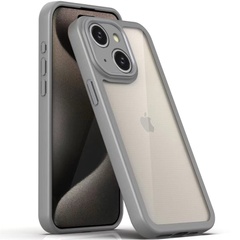 TPU чохол Transparent + Colour 1,5mm для Apple iPhone 14 (6.1"), Grey