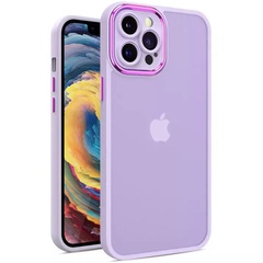 TPU+PC чохол Accent для Apple iPhone 14 Pro Max (6.7"), White / Purple