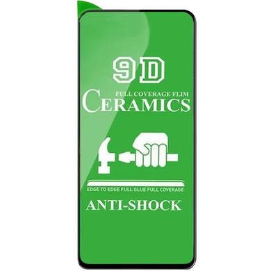Захисна плівка Ceramics 9D (без упак.) для Realme 8 / 8 Pro, Чорний