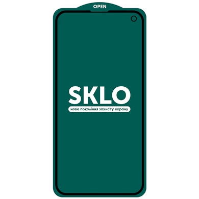 Защитное стекло SKLO 5D (full glue) для Samsung Galaxy S10e Черный
