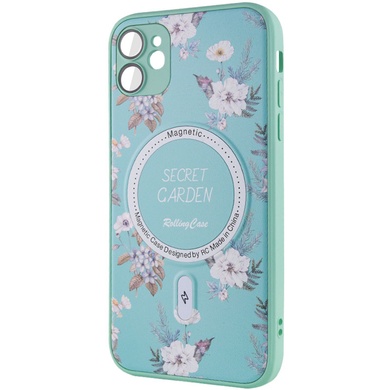 TPU+PC чехол Secret Garden with MagSafe для Apple iPhone 12 (6.1") Mint