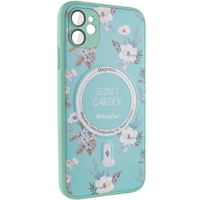 TPU+PC чехол Secret Garden with MagSafe для Apple iPhone 12 (6.1") Mint