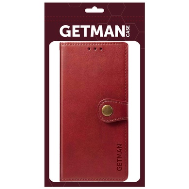 Кожаный чехол книжка GETMAN Gallant (PU) для Motorola Moto E40 Красный