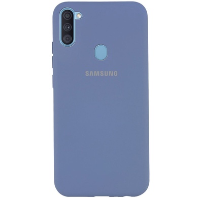 Чехол Silicone Cover Full Protective (A) для Samsung Galaxy A21 Серый / Lavender