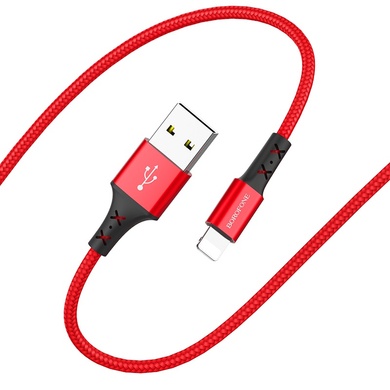 Дата кабель Borofone BX20 Enjoy USB to Lightning (1m), Червоний