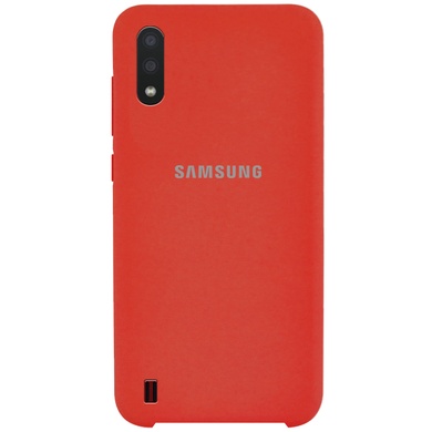 Чехол Silicone Cover (AA) для Samsung Galaxy A01 Красный / Red