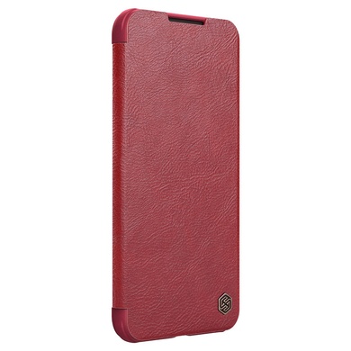 Кожаный чехол (книжка) Nillkin Qin Pro Camshield для Samsung Galaxy S23 Красный