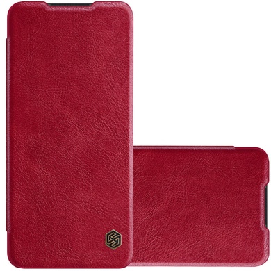 Кожаный чехол (книжка) Nillkin Qin Series для Samsung Galaxy A12 / M12 Красный