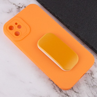 Силиконовый чехол с держателем для Apple iPhone 12 (6.1") Оранжевый