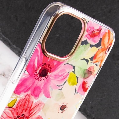TPU+PC чехол Flowers для Apple iPhone 11 Pro Max (6.5") Paint bloom