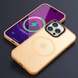 TPU+PC чохол Metal Buttons with MagSafe Colorful для Apple iPhone 13 Pro (6.1"), Персиковый