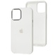Чохол Silicone Case Metal Buttons (AA) для Apple iPhone 14 (6.1"), Білий / White