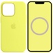 Чохол Silicone case (AAA) full with Magsafe and Animation для Apple iPhone 13 Pro (6.1"), Желтый / Lemon Zest