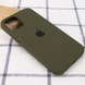 Чехол Silicone Case Full Protective (AA) для Apple iPhone 14 (6.1") Зеленый / Dark Olive