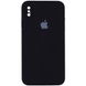 Чохол Silicone Case Square Full Camera Protective (AA) для Apple iPhone XS / X (5.8"), Чорний / Black