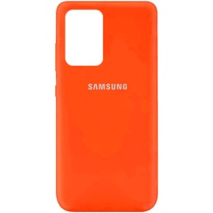 Чехол Silicone Cover Full Protective (AA) для Samsung Galaxy A52 4G / A52 5G / A52s Оранжевый / Neon Orange