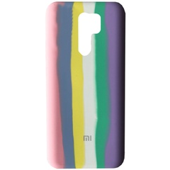 Чехол Silicone Cover Full Rainbow для Xiaomi Redmi 9 Розовый / Сиреневый